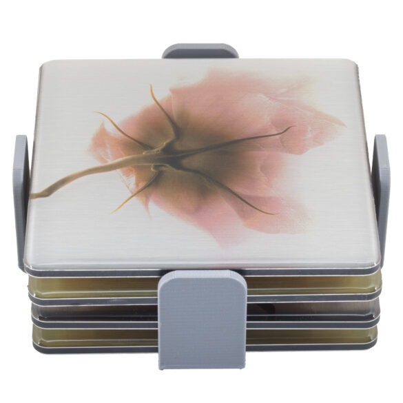 “Lisianthus” Photo Coaster Set (4) - Image 2